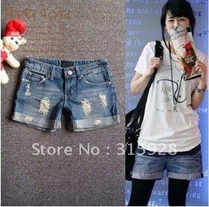 Free Shipping fashion women's Denim jeans hole shorts hot pants 509 shorts