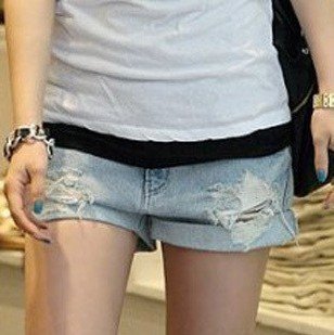 Free Shipping fashion women's Denim jeans hole shorts hot pants Y8810 shorts