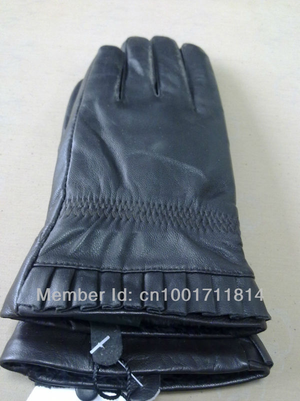 Free shipping Fashionable ladies' leather gloves winterproofing gloves