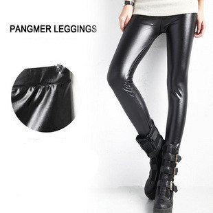 Free shipping! Faux leather pants 2012 fashion spring and autumn plus size legging fashion