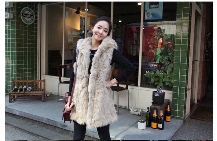 Free shipping Faux Rabbit Fur coat fur shawl vest thermal vest