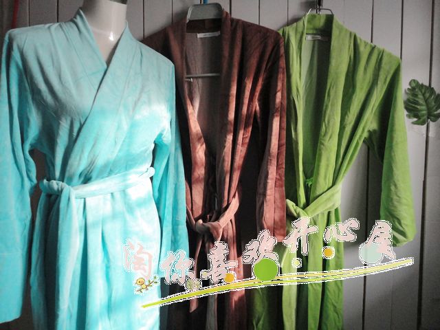 Free Shipping Female cotton long-sleeve velvet spring and autumn paragraph kimono bathrobe robe Wholesale price