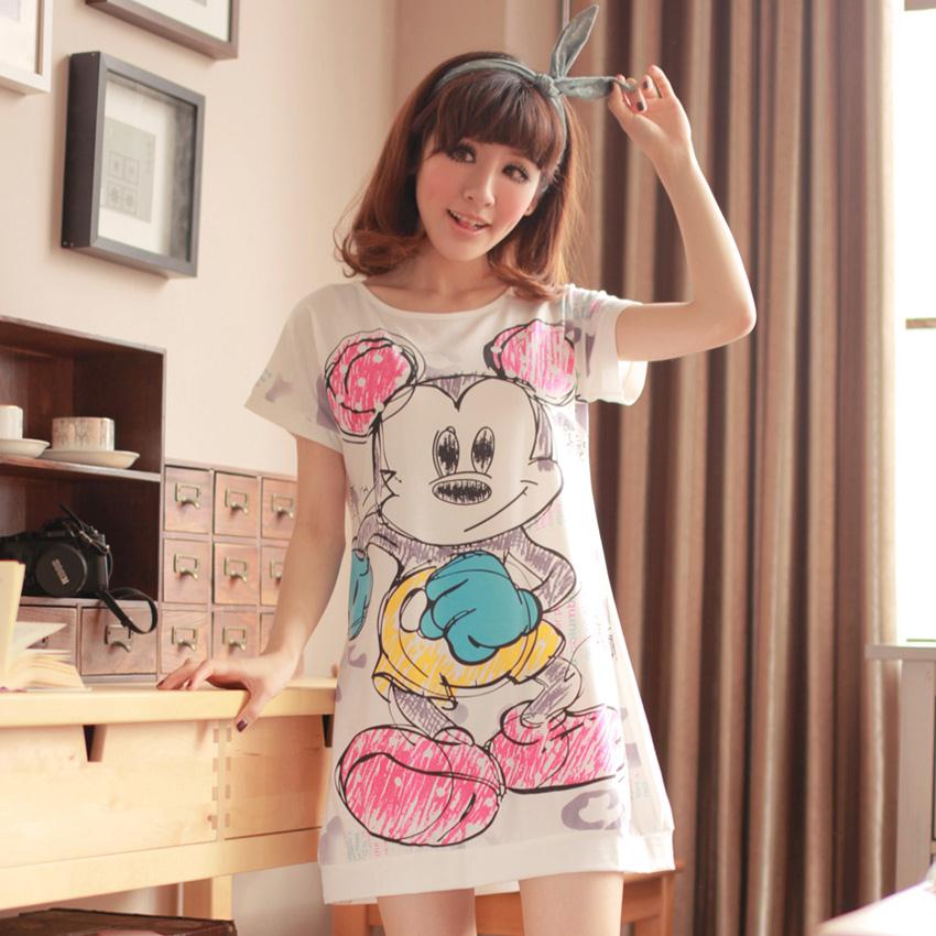 Free shipping Female nightgown 100% cotton nightgown female casual lounge lovely nightgown sleepwear