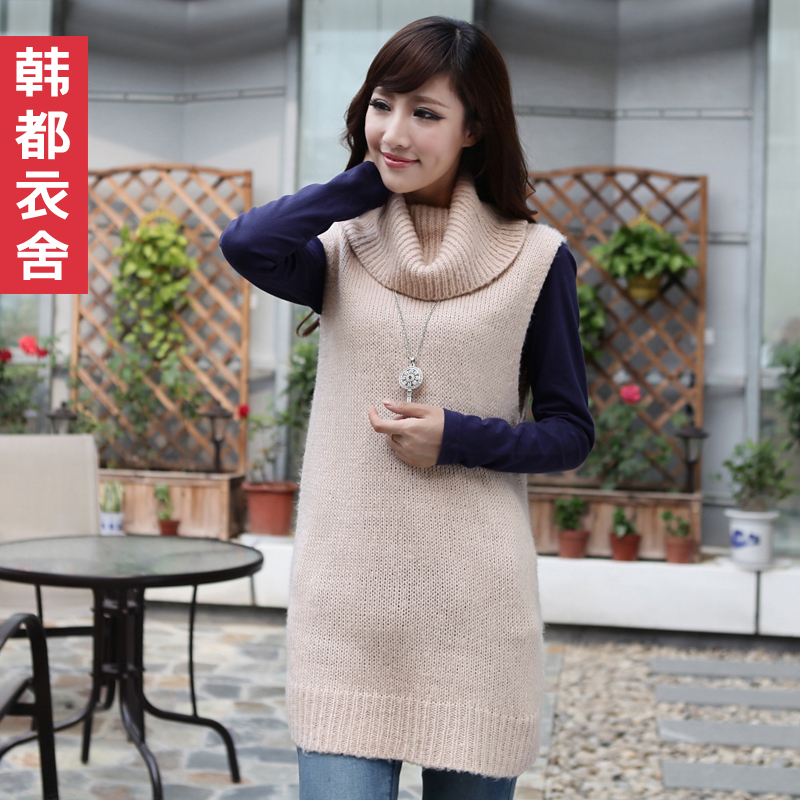 FREE SHIPPING Flagship HSTYLE 2013 autumn new arrival women's solid color turtleneck sweater