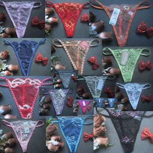 Free Shipping Floral G-string Sexy Lingerie Women Panty Sexy Underwear Lady Thong Intimate Wear T36