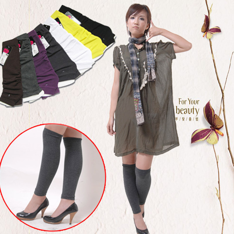 Free-shipping for 10 pairs of "JINYU" branded Women's fashion leg warmers,flat knit,classic design,cute and slim looking