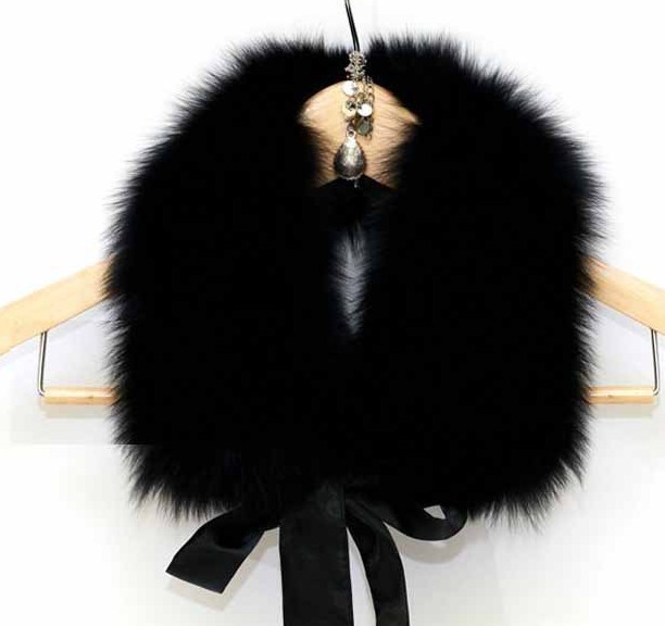 Free Shipping For High-grade fox fur collar good 52cm