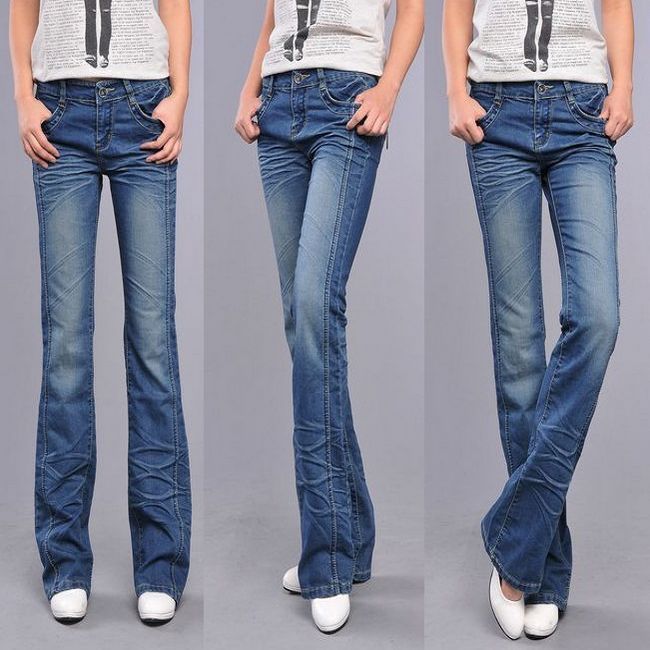 Free shipping Free shipping Jeans flare trousers female boot cut butt-lifting plus size pants casual pants mid waist