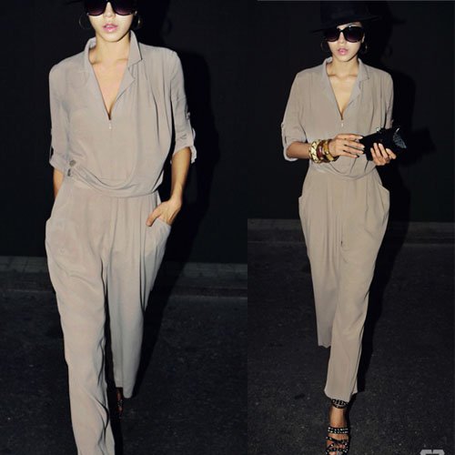 free shipping ,Free Shipping,New Fashion Women's Chiffon Haroun Jumpsuits,Nice Style,Grey,Wholesale/Retail YJ137