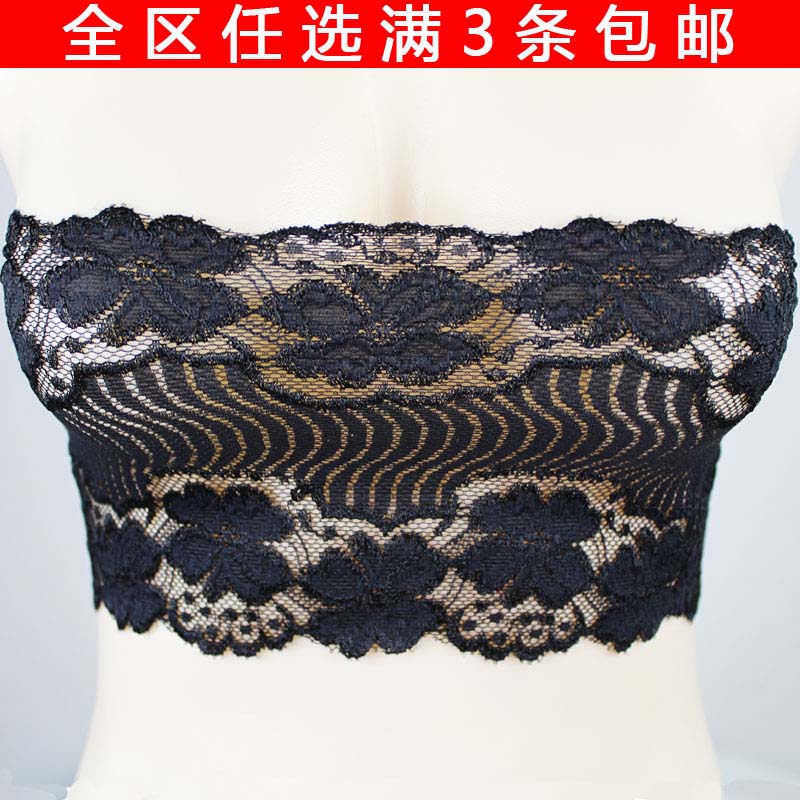 Free shipping Full lace tube top ultra-thin tube top vest bra sexy perspectivity temptation cutout underwear 3