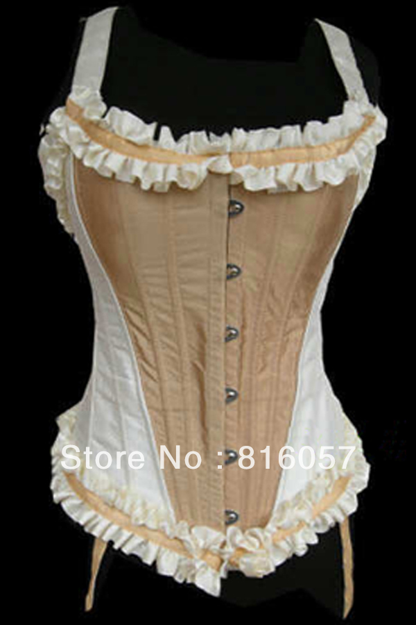 Free shipping!!fully Steel bone Fashion costume sexy yellow stain corset sexy lingerie lady corset S - 2XL