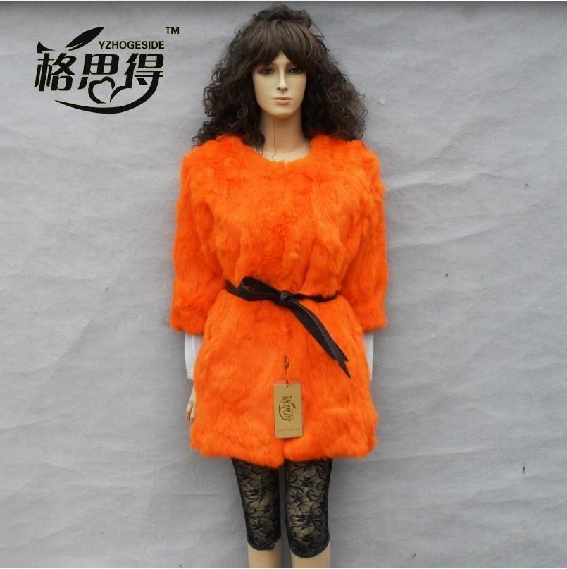 Free shipping ! Fur coat 2012 medium-long rabbit fur coat vest short design female fur overcoat