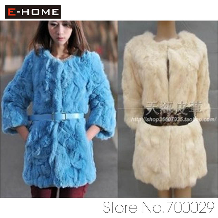 FREE SHIPPING! Fur coat 2012 medium-long rabbit fur coat vest short design female fur overcoat-WHB-B25