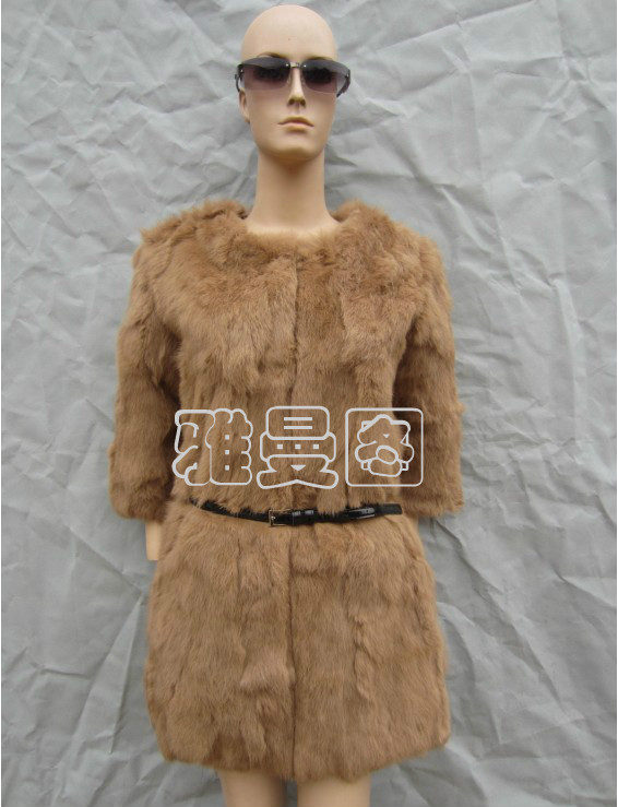 Free shipping ! Fur coat 2012 medium-long rabbit fur coat vest short design female rabbit fur