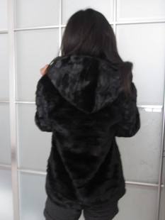 Free shipping Fur coat 2012 mink hair wool women's casual outerwear women's fashion hooded outerwear clothing