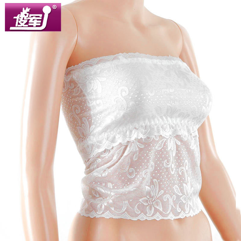 Free Shipping G433 long design underwear tube top bust plus size top basic spaghetti strap lace tube top