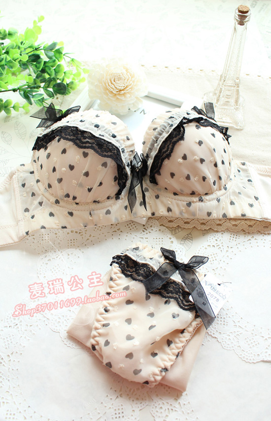 Free shipping Gather lovely three-breasted sexy underwear Set /Ladies Bra Sets+Support wholesale