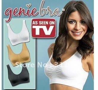 Free shipping Genie Bra with removable pads Women's Two-double Vest BODY SHAPER Push Up BREAST RHONDA SHEAR