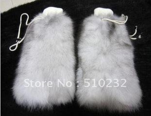 Free Shipping! Genuine blue fox fur leg warmers for women, warm and fashion