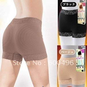 free shipping germanium titanium flat belly High Hip lace underwear super model body 20pcs/lot