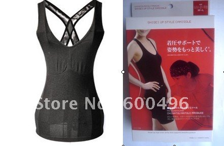 Free Shipping germanium titanium flat belly slimming waist vest slimming cross wild vest 50pcs/lot