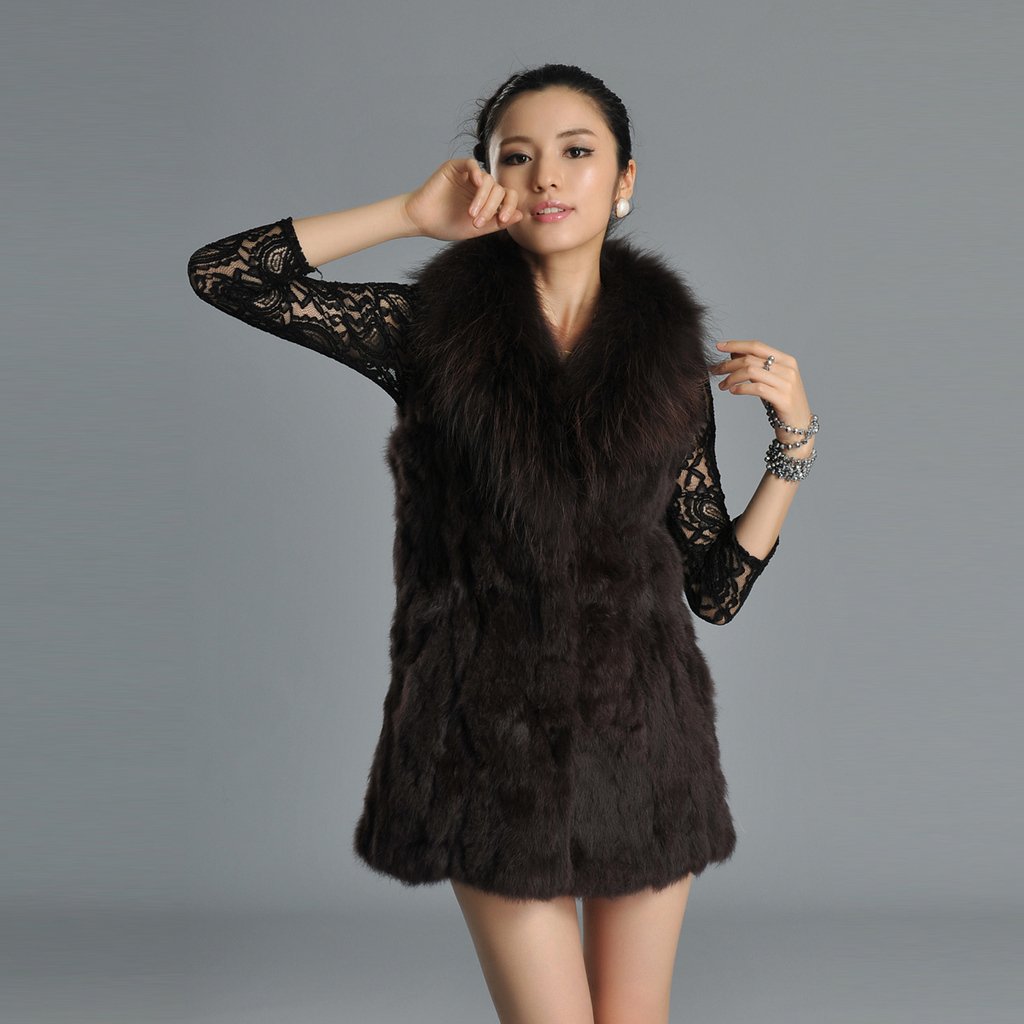 free shipping, Gift cikk slim rabbit fur vest outerwear 2012