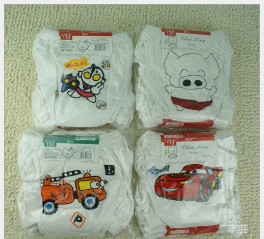 Free shipping girl fashion children students Cartoon cotton underwear with wholesale Many different cartoon design