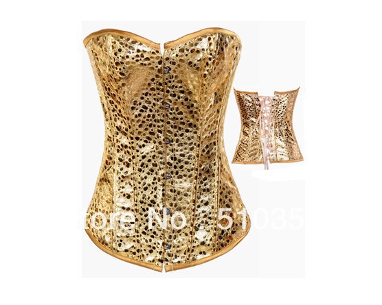 Free shipping!! "Golden Nugget" Burlesque Corset sexy corselet