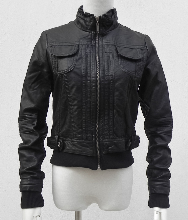 free shipping Green motorcycle pu jacket