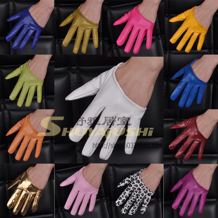 Free shipping Gulps half racerback leather gloves women's fashion