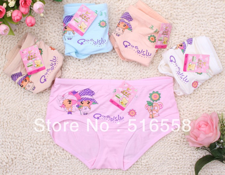 free shipping GX601 children's panties girls underwear  bamboo fiber briefs character bags wholesale factory direct