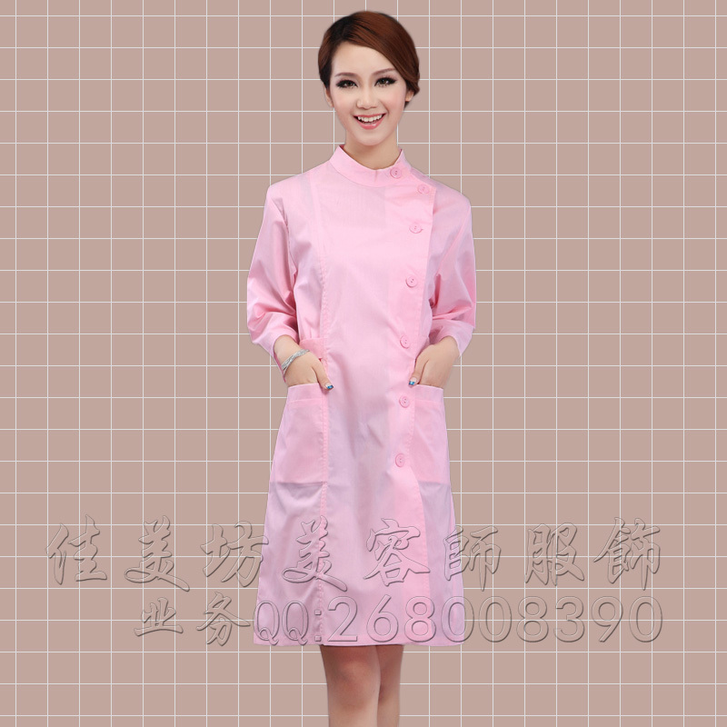 Free shipping !Hairdre er clothing qiu dong outfit beauty salon overalls new beauty clothing beautician dress 36681