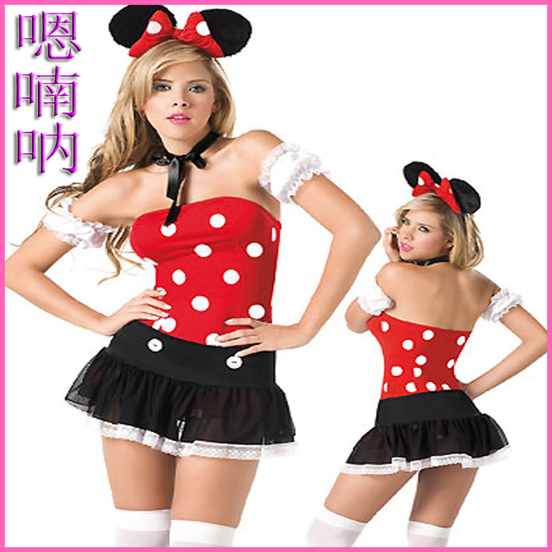 free shipping Halloween MICKEY costume dovetail rabbit lady halloween black rabbit