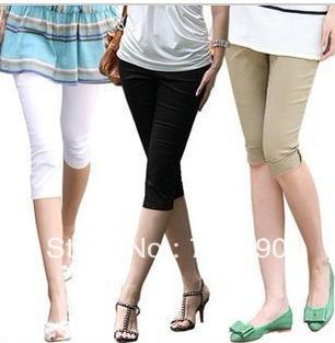 free shipping Han edition seven women show a pencil thin elastic big yards of shorts