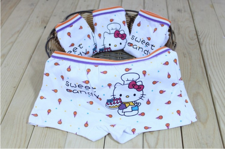 Free shipping Hello Kitty children girl underwears,cartoon Underewears,Kids Underwear,girl underwear,100% cotton baby underwear