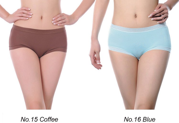 Free Shipping High fashion and popular Women bamboo brief  15 colors good breath water absorptioneodorized UV resistant AUP2113