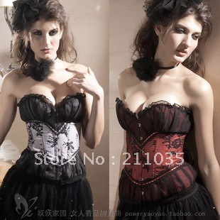 free shipping high quality  Corset fashion sexy lace royal vest corset underwear belt  vintage body shaping underwear 6132