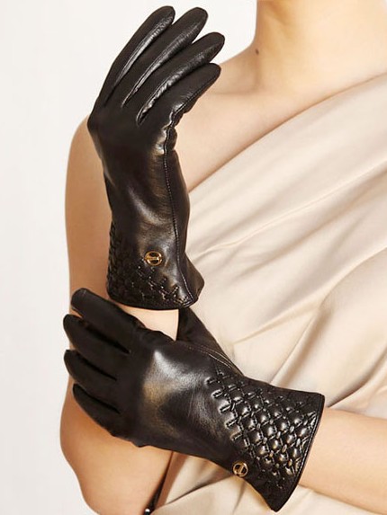 Free shipping high quality genuine lambskin leather touch screen gloves keep warm gloves