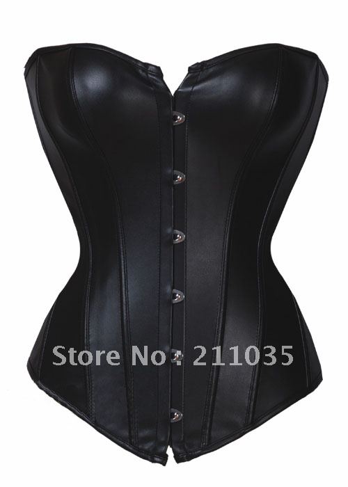 free shipping high quality Leather leather royal corset tiebelt sexyleathercorset shaper