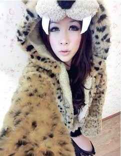 free shipping high quality Leopard print wool outerwear female winter ear vivi magazine thickening berber fleece faux hat female