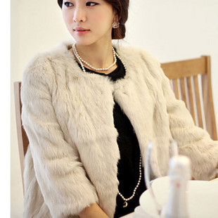 Free shipping High quality rabbit fur short design outerwear