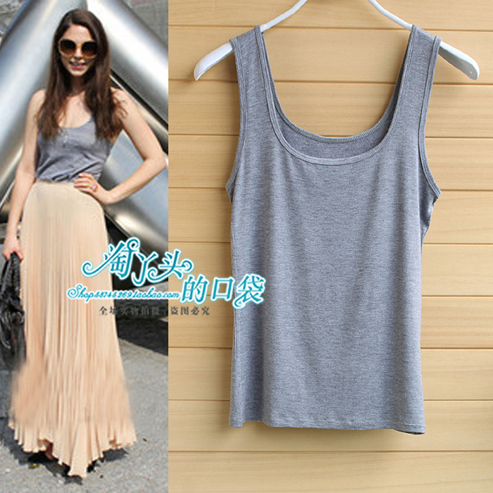 free shipping High quality UNIQLO summer modal small vest female yoga shirt spaghetti strap vest basic