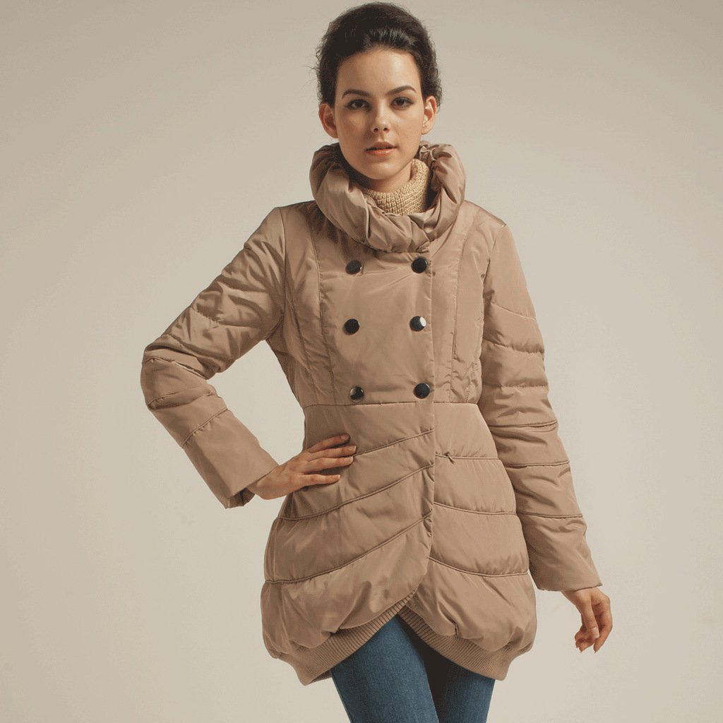 Free Shipping High Quality Women's Warm Stand Collar Long-Sleeve Slim Formal Down Coat down Jacket