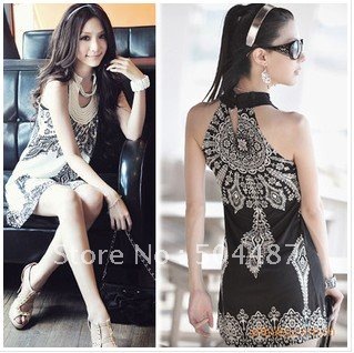 Free Shipping!HOT/201 New Dress/The new fashion/falbala dress/tall waist skirt/skirt with shoulder-straps/RG6015