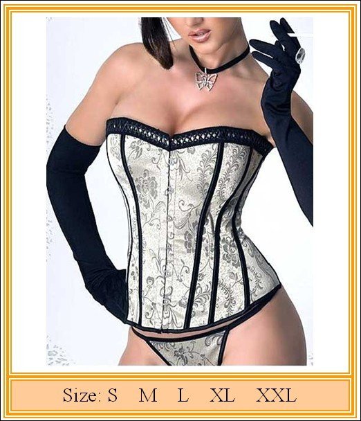 Free shipping!  Hot Brocade Lace up Corset  sexy corset   leather corset   sexy underwear with G-String!wholesale