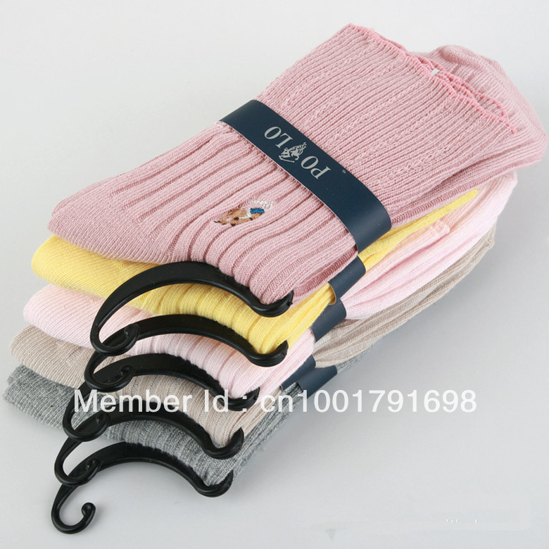 Free Shipping Hot Fashion Cotton Socks Women Hight Quality POLO Socks Wholesale 10Pairs/Lot