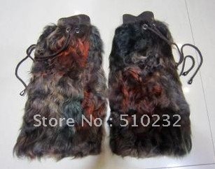 Free Shipping! Hot product for winter, genuine lamb fur leg warmers for ladies