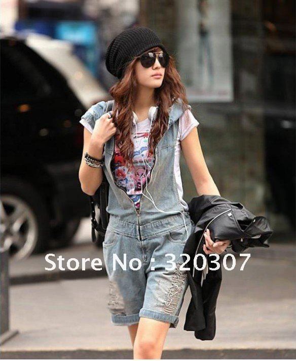 Free Shipping hot sale 2012 fashion hole cowboy Rompers shorts wholesale