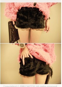 Free shipping hot sale 2012 new arrival autumn winter women fashion black woolen shorts lady s1188