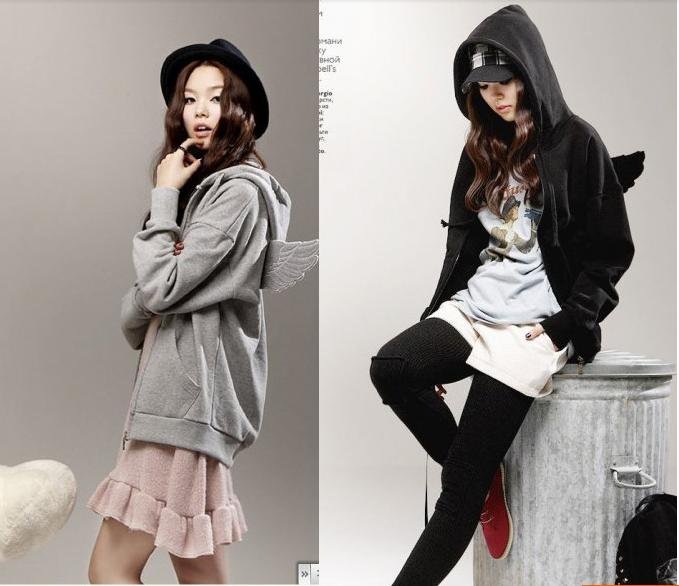 Free shipping Hot sale 2012 New coats  Chain wings cartoon sweater coat  20866